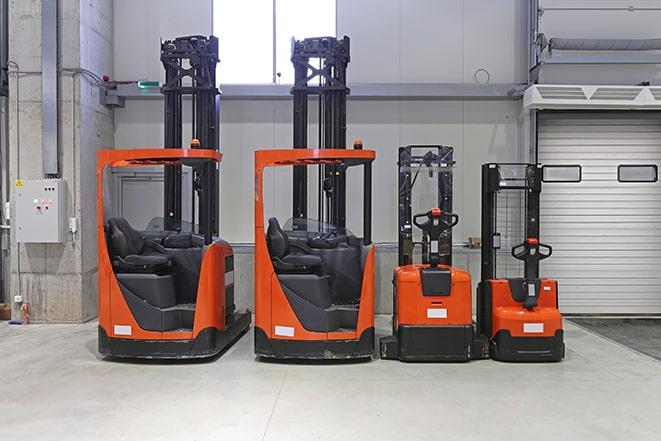 heavy-duty forklifts ready for operation